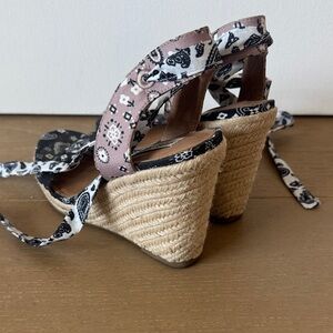 Steve Madden Black and White Patterned Espadrilles